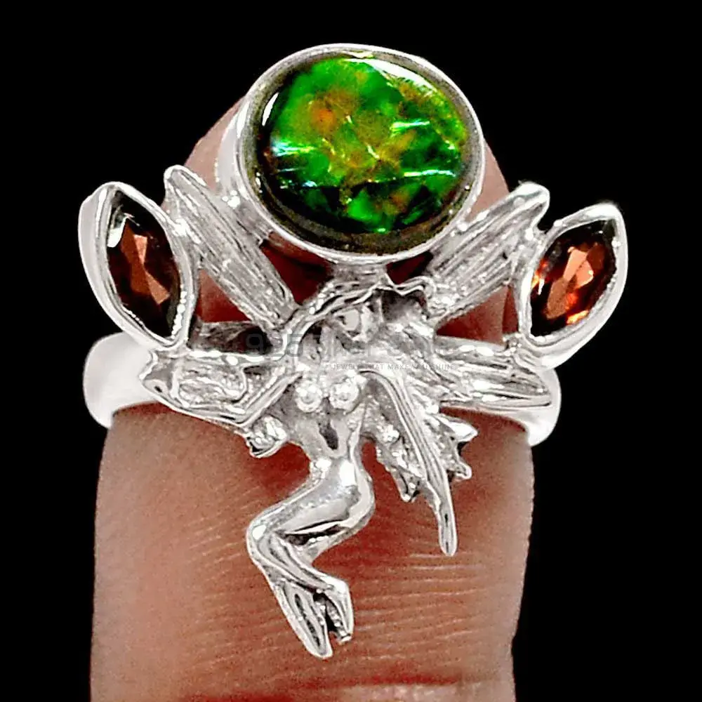 Natural Multi Stone Rings In Sterling Silver Jewelry 925SR2223