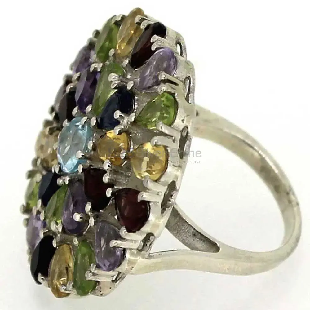 Natural Multi Tourmaline Loose Gemstone Ring In Sterling Silver 925SR046_2