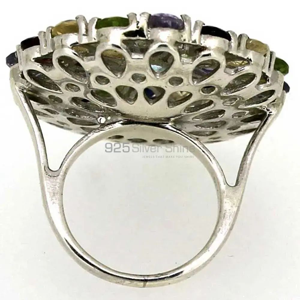 Natural Multi Tourmaline Loose Gemstone Ring In Sterling Silver 925SR046_3