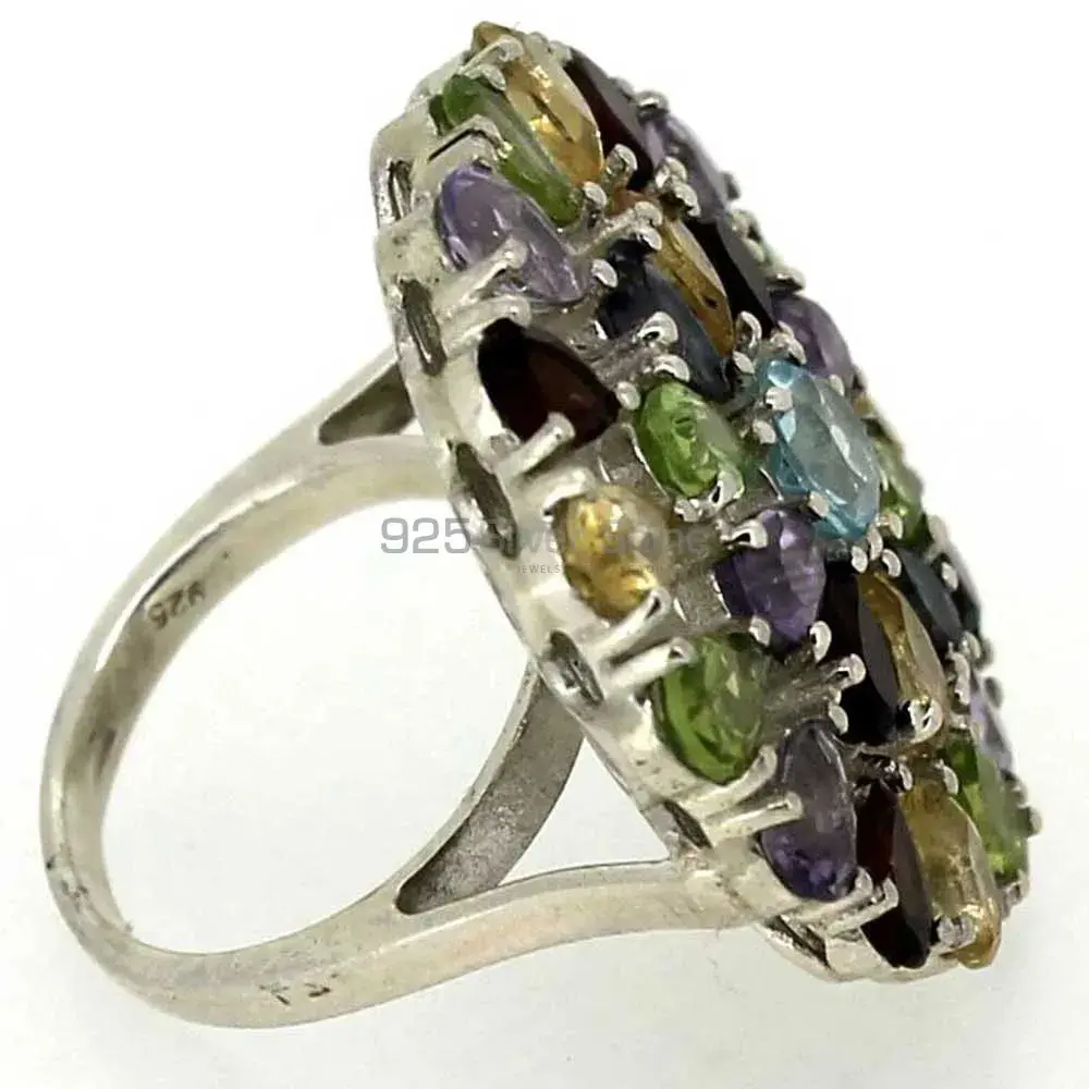 Natural Multi Tourmaline Loose Gemstone Ring In Sterling Silver 925SR046_4