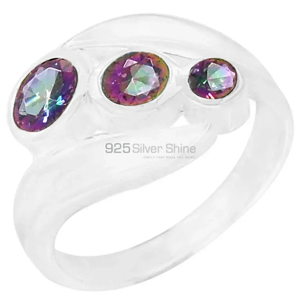 Natural Mystic Topaz Gemstone Handmade Ring In 925 Sterling Silver 925SR054-3