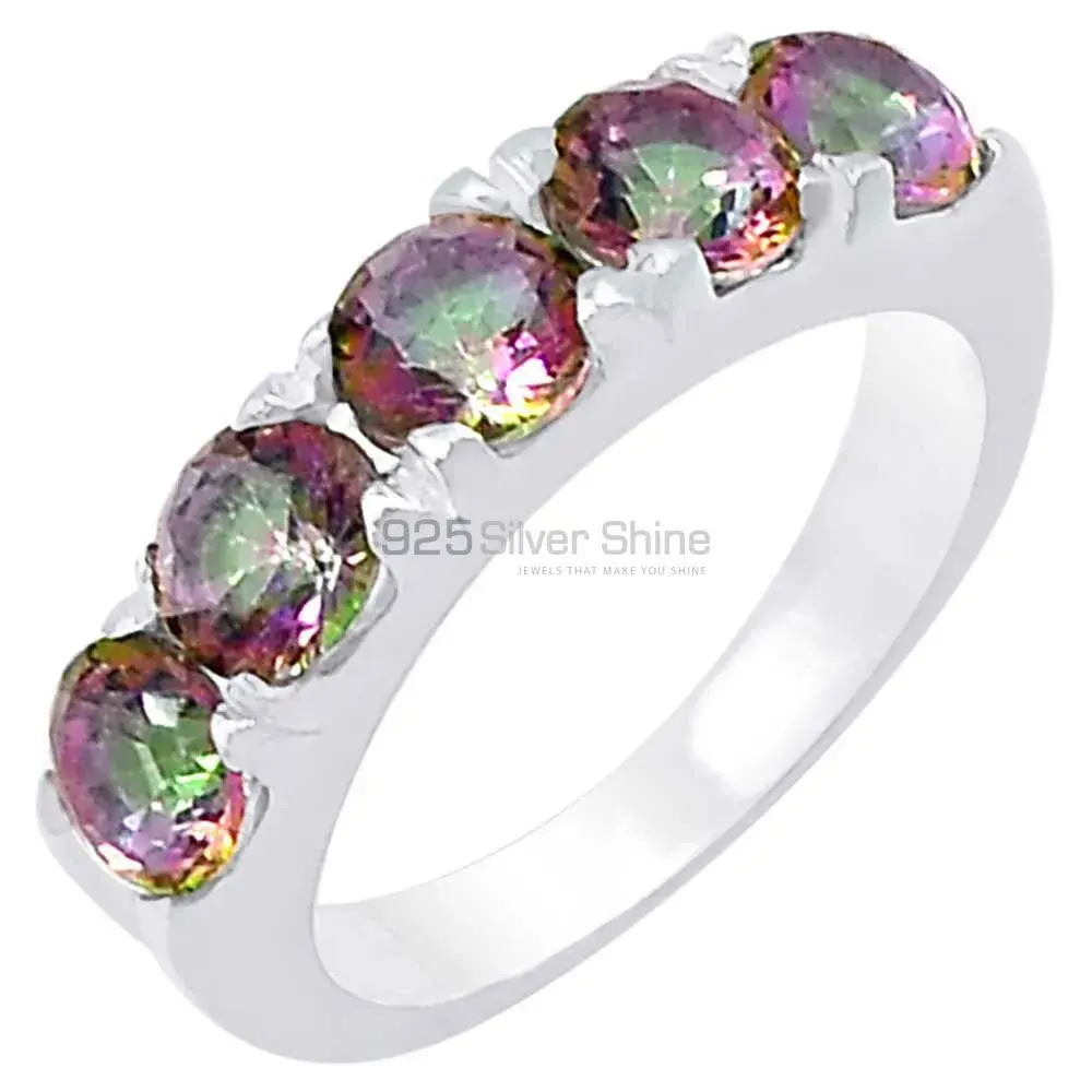 Natural Mystic Topaz Gemstone Handmade Ring In Sterling Silver 925SR068-3