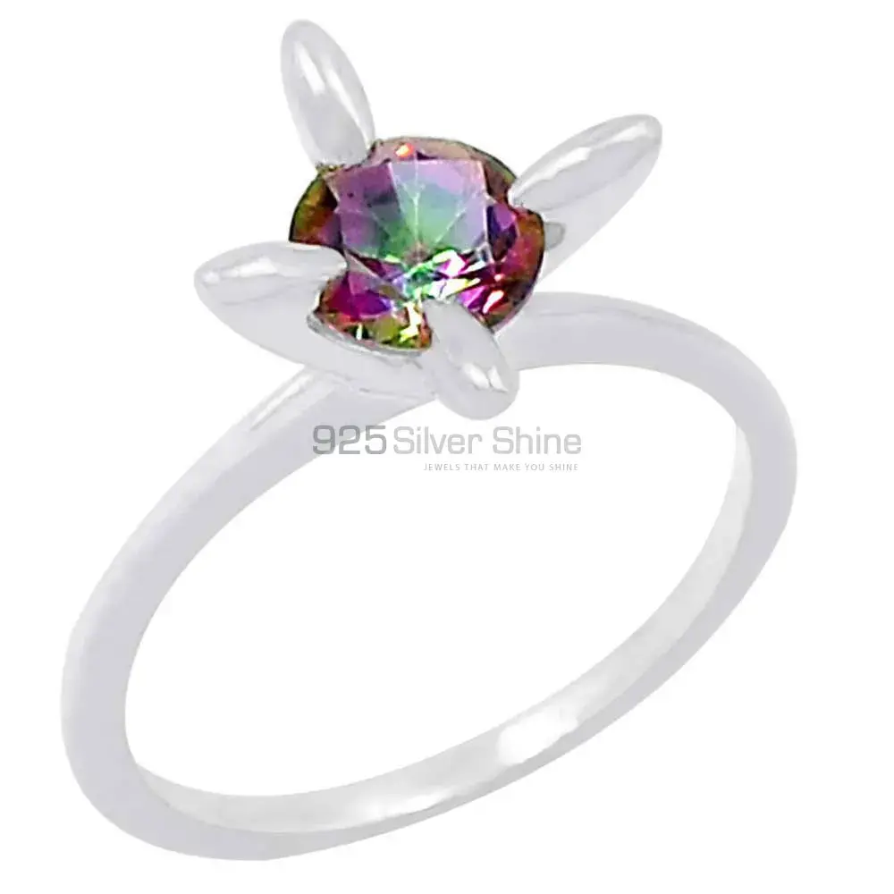 Natural Mystic Topaz Gemstone Ring In Solid Silver 925SR095-2