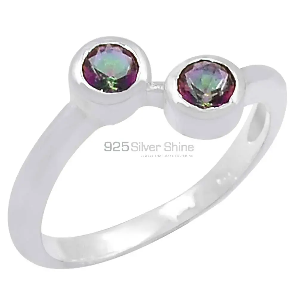 Natural Mystic Topaz Semi Precious Gemstone Ring In 925 Sterling Silver 925SR094-3