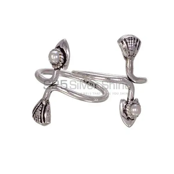 Natural Pearl Gemstone Toe Rings In Sterling Silver Jewelry 925STR26