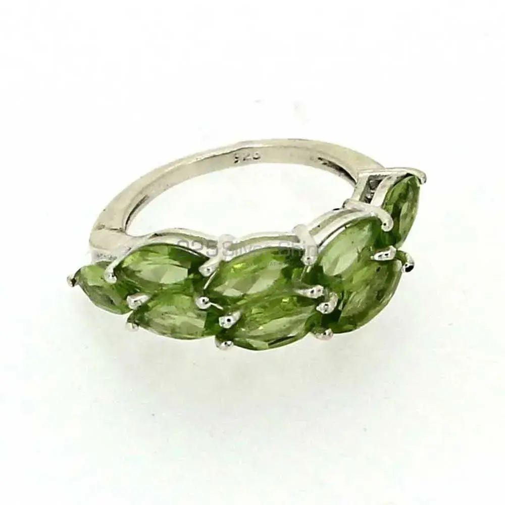 Natural Peridot Gemstone Ring In 925 Silver 925SR06-3