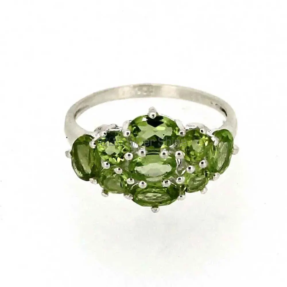 Natural Peridot Gemstone Ring In Sterling Silver 925SR01-1