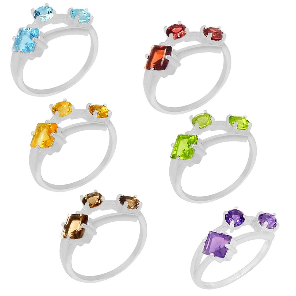 Natural Peridot Gemstone Rings In 925 Sterling Silver Jewelry 925SR953_1