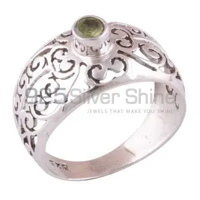 Peridot Gemstone Sterling Silver Anniversary Rings 925SR3974