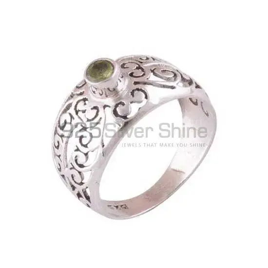 Peridot Gemstone Sterling Silver Anniversary Rings 925SR3974_0