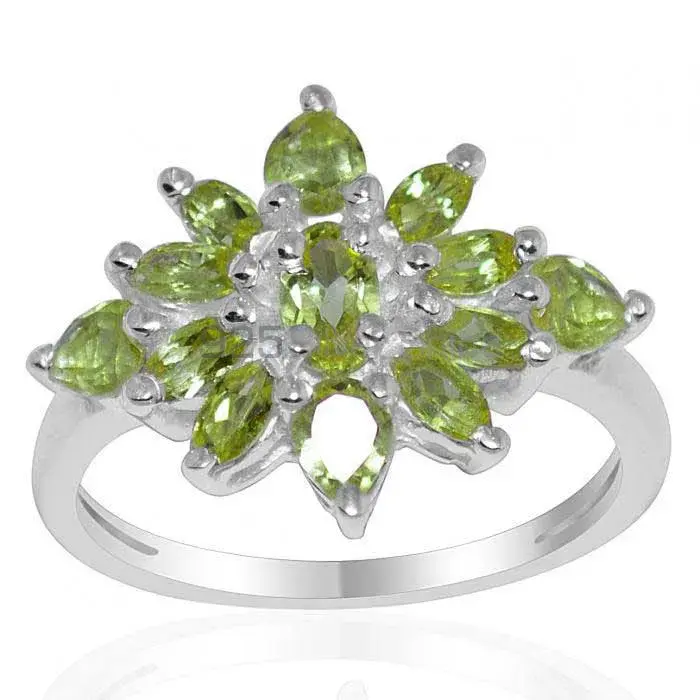 Natural Peridot Gemstone Rings In 925 Sterling Silver 925SR1685