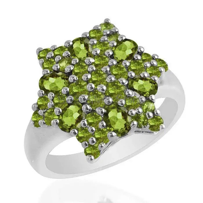Natural Peridot Gemstone Rings Manufacturer In 925 Sterling Silver Jewelry 925SR1718
