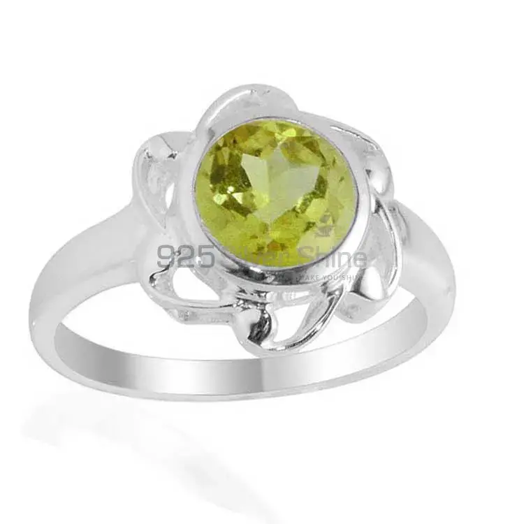 Lutes Design Sterling Silver Peridot Rings For Women's 925SR2101_0