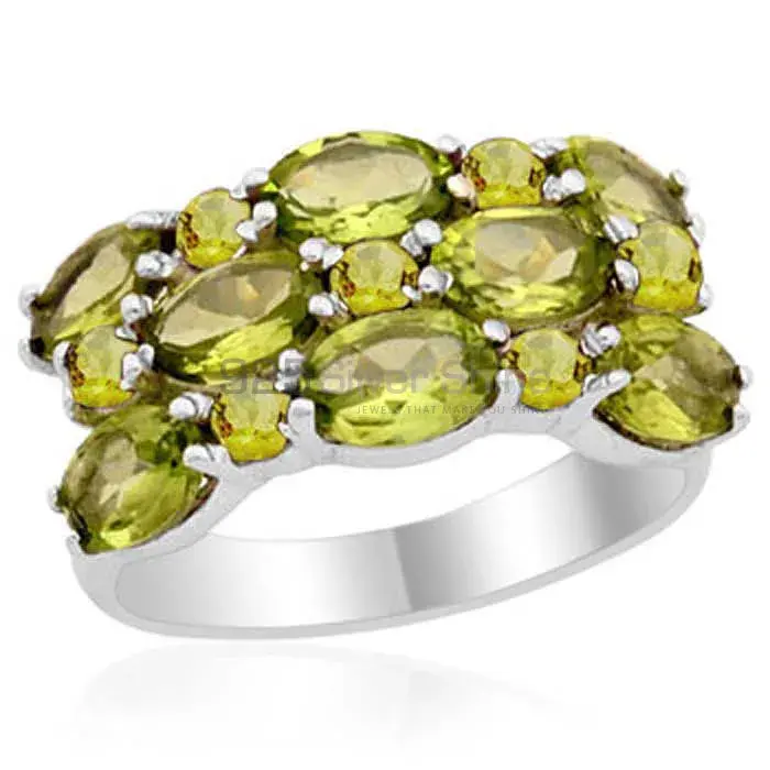 Natural Peridot Gemstone Rings Wholesaler In 925 Sterling Silver Jewelry 925SR1788