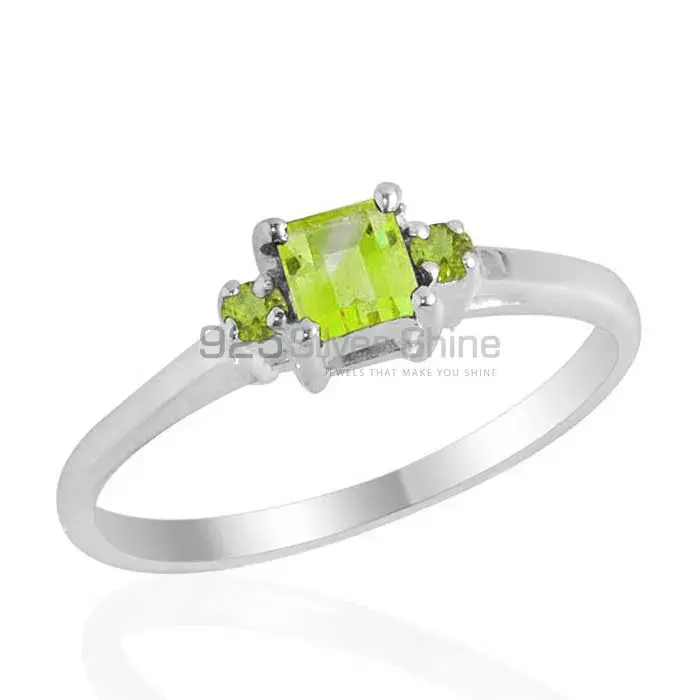 Natural Peridot Gemstone Rings In 925 Sterling Silver Jewelry 925SR2092
