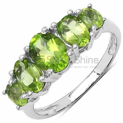 Natural Peridot Gemstone Rings Wholesaler In 925 Sterling Silver Jewelry 925SR3301