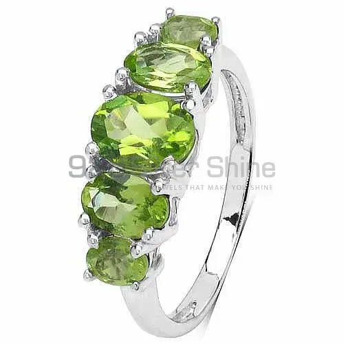 Natural Peridot Gemstone Rings In 925 Sterling Silver Jewelry 925SR3301_2