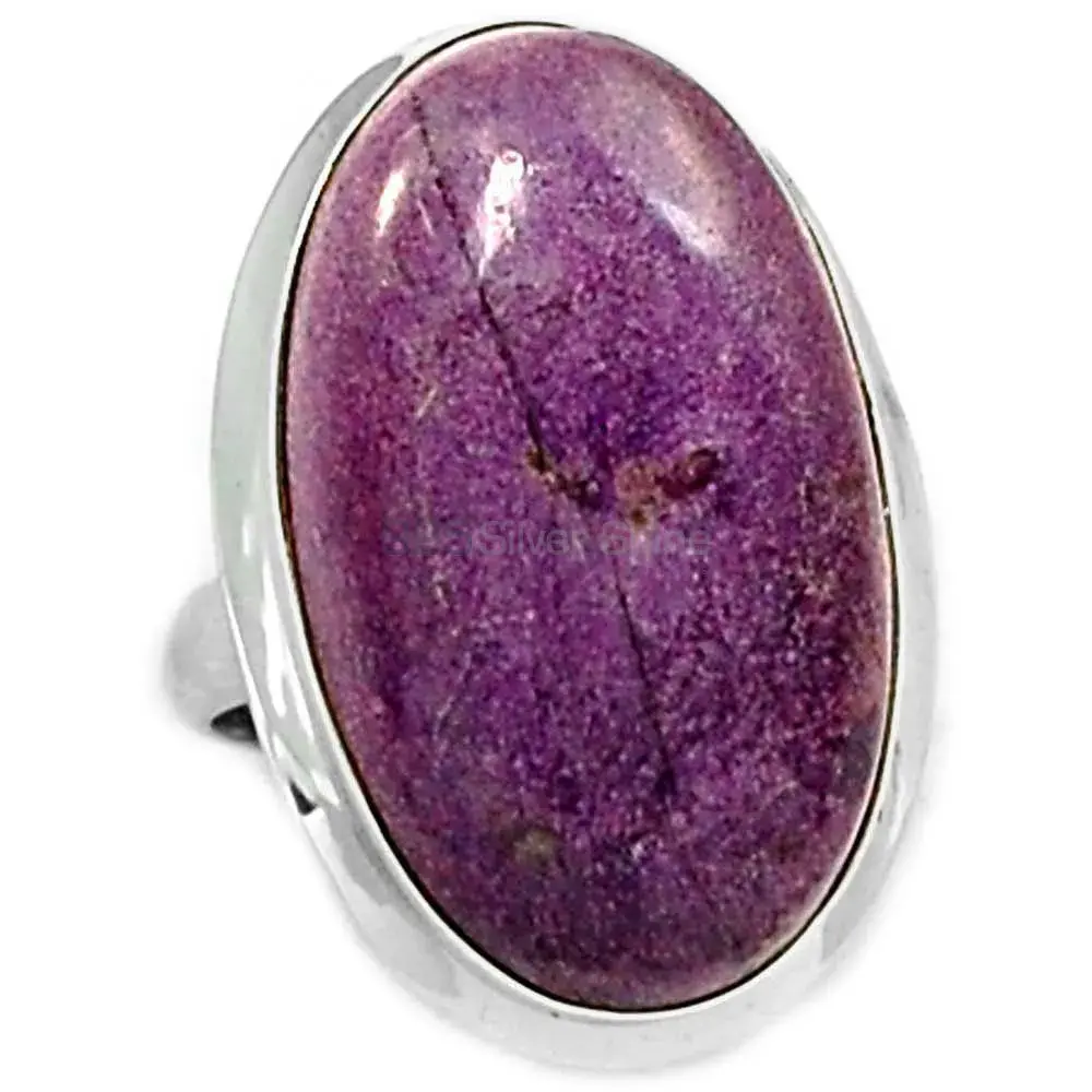 Natural Purpurite Stone Rings In Silver 925SR2268