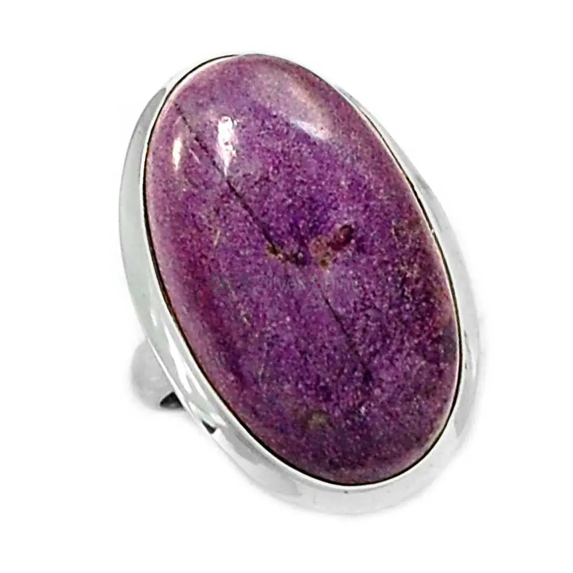 Natural Purpurite Stone Rings In Silver 925SR2268_1