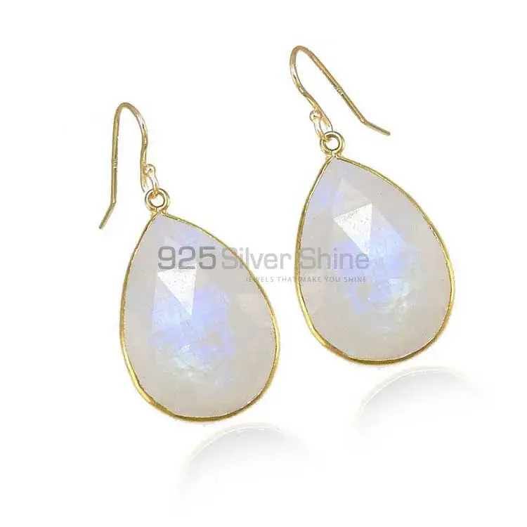 Natural Rainbow Moonstone Earrings In Fine 925 Sterling Silver 925SE1928_0