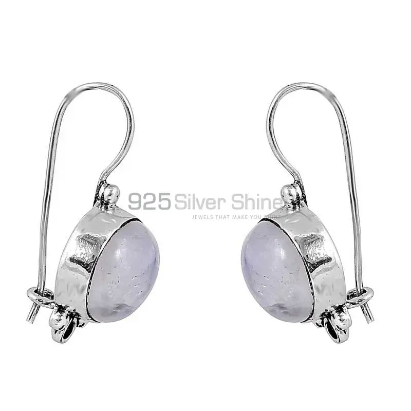 Natural Rainbow Moonstone Earring In Fine Silver Jewelry 925SE132_2