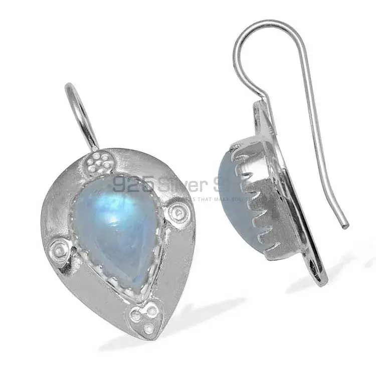 Natural Rainbow Moonstone Earrings In Solid 925 Silver 925SE864_0