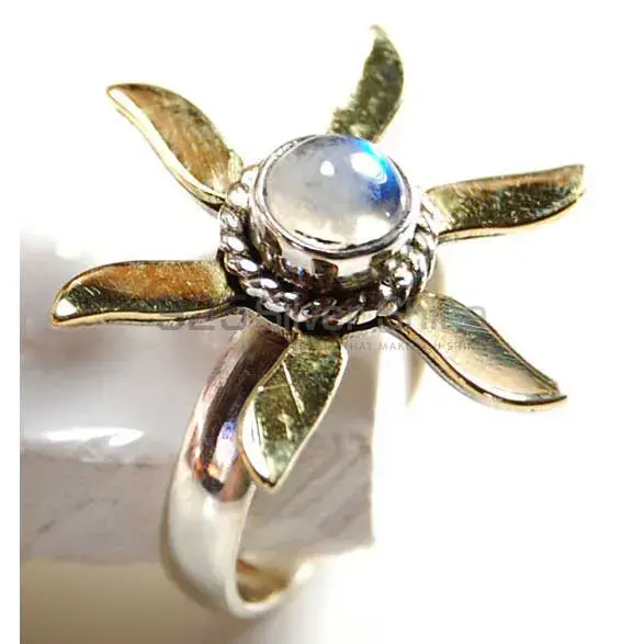 Natural Rainbow Moonstone Rings In 925 Sterling Silver 925SR3750