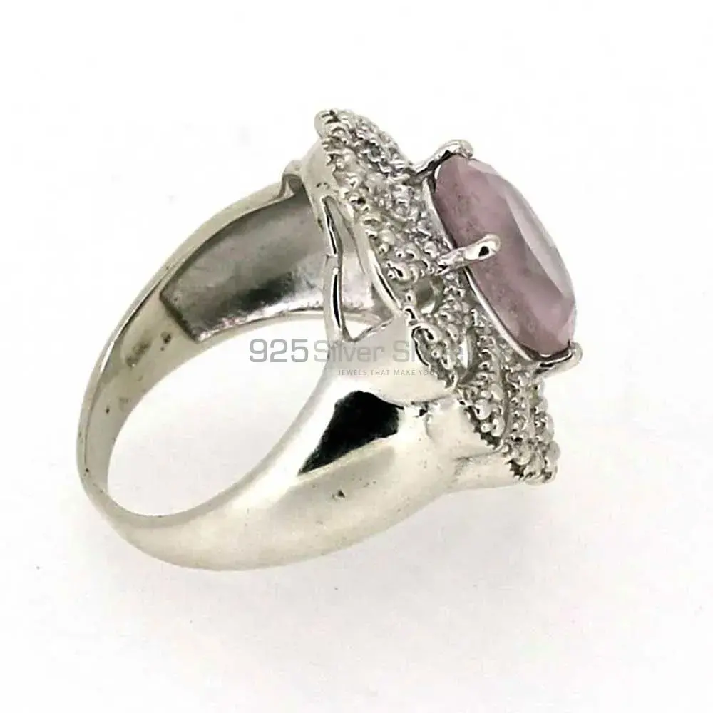 Natural Rose Quartz Gemstone Ring In 925 Sterling Silver 925SR018-1_2