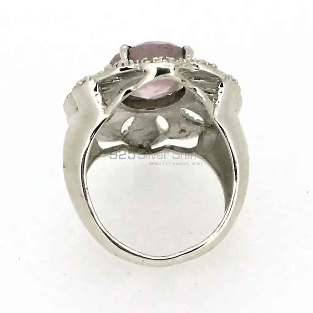 Natural Rose Quartz Gemstone Ring In 925 Sterling Silver 925SR018-1_3