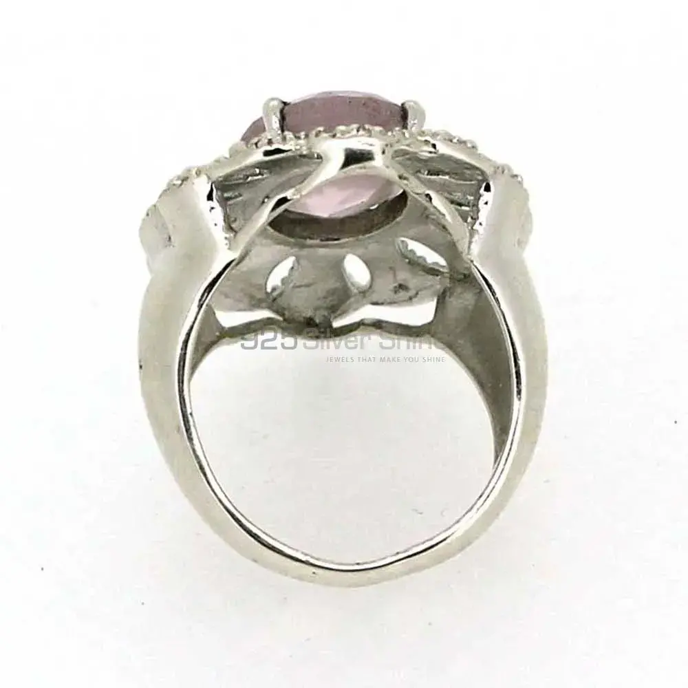 Natural Rose Quartz Gemstone Ring In 925 Sterling Silver 925SR018-1_4