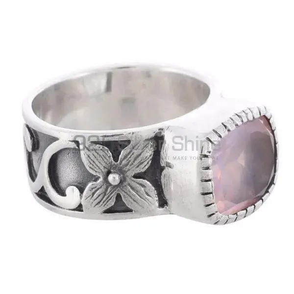 Natural Rose Quartz Gemstone Rings In 925 Sterling Silver 925SR3671