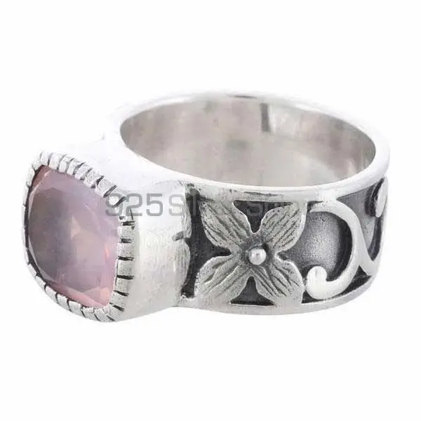 Natural Rose Quartz Gemstone Rings In 925 Sterling Silver 925SR3671_0