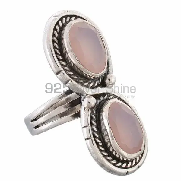 Natural Rose Quartz Gemstone Rings In Solid 925 Silver 925SR3674