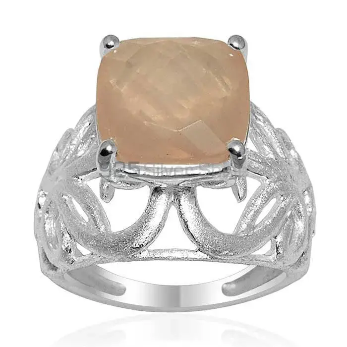Natural Rose Quartz Gemstone Rings In 925 Sterling Silver Jewelry 925SR1630_0