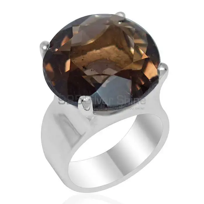 Natural Smoky Quartz Gemstone Rings In 925 Sterling Silver Jewelry 925SR1937_0