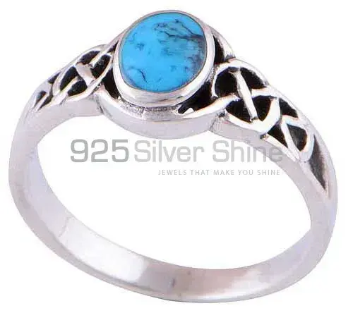 Natural Turquoise Gemstone Rings Suppliers In 925 Sterling Silver Jewelry 925SR2894_1