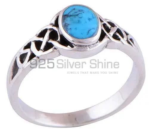 Natural Turquoise Gemstone Rings Suppliers In 925 Sterling Silver Jewelry 925SR2894_2