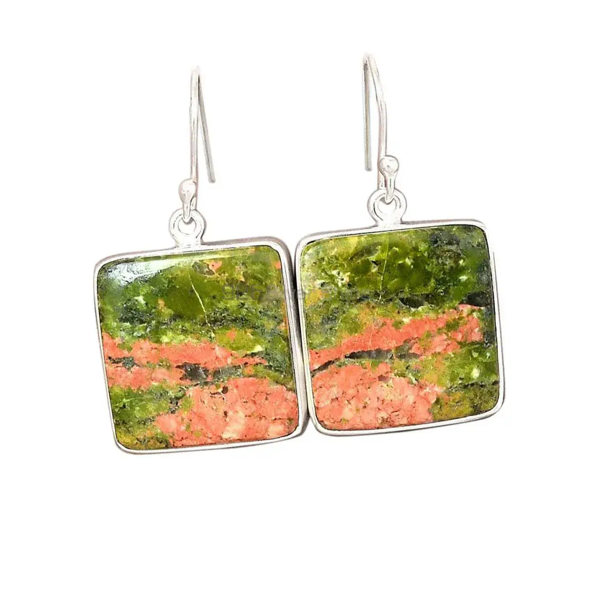 Natural Unakite Gemstone Earrings Wholesaler In 925 Sterling Silver Jewelry 925SE2600_11