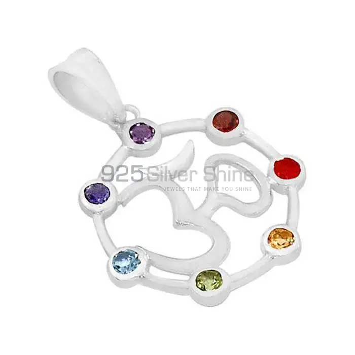 Om Chakra Pendant With 925 Sterling Silver Jewelry SSCP198
