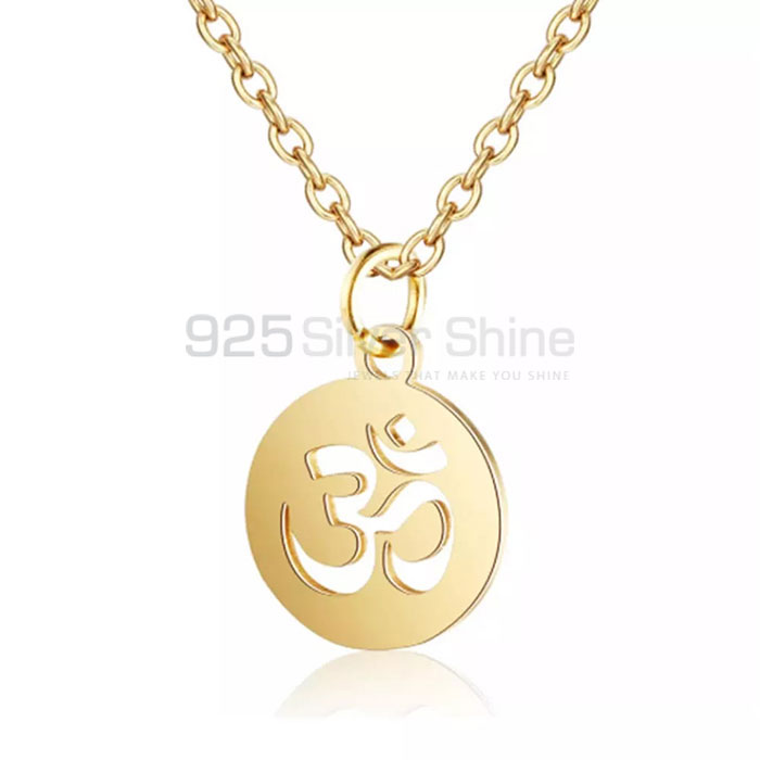 Om Symbol Pendant In Sterling Silver Necklace SMMN575_1