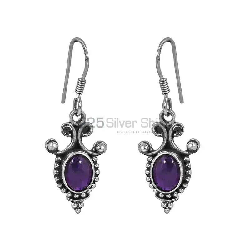 Amethyst Stone Earring In 925 Sterling Silver Jewelry 925SE33_0
