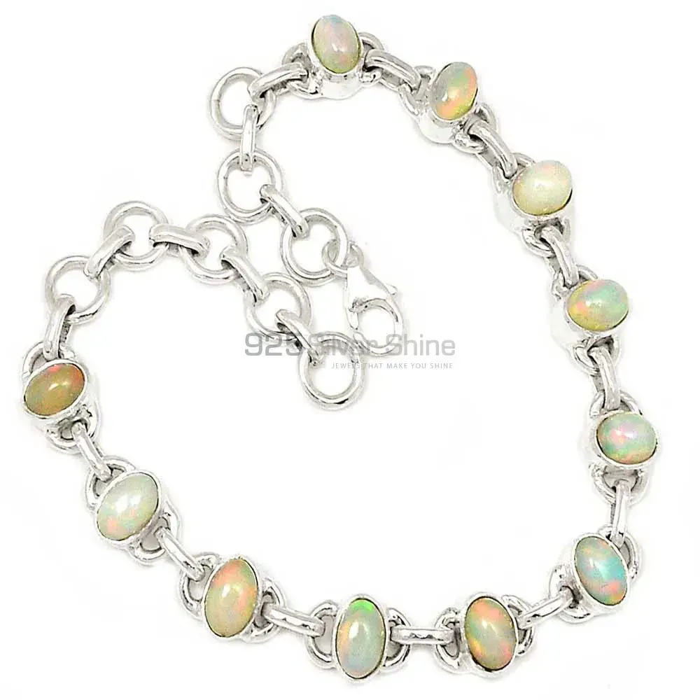 Opal Best Quality Gemstone Handmade Bracelets In Solid Sterling Silver Jewelry 925SB309