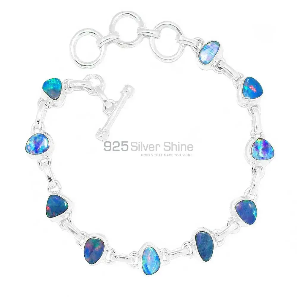 Opal Gemstone Bracelets In 925 Fine Silver Jewelry 925SB308