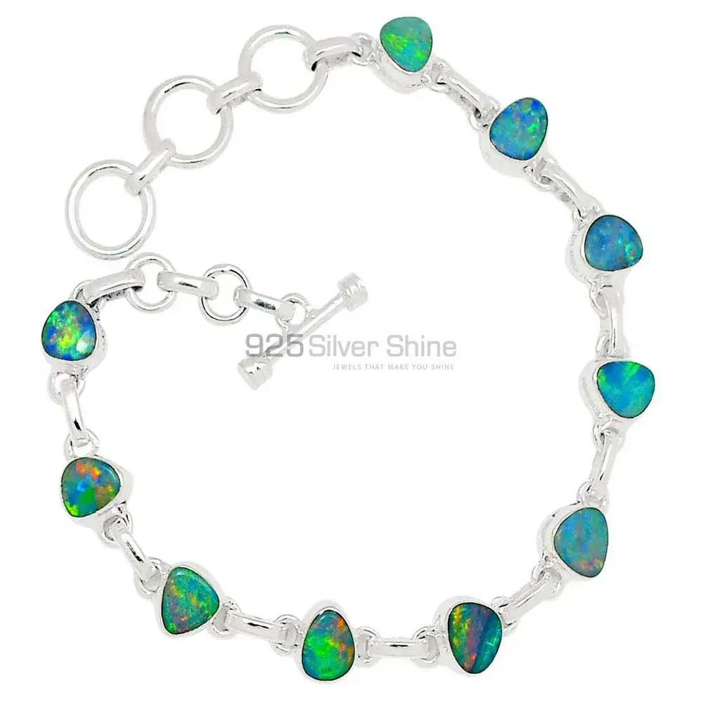 Opal Gemstone Bracelets In 925 Fine Silver Jewelry 925SB308_0