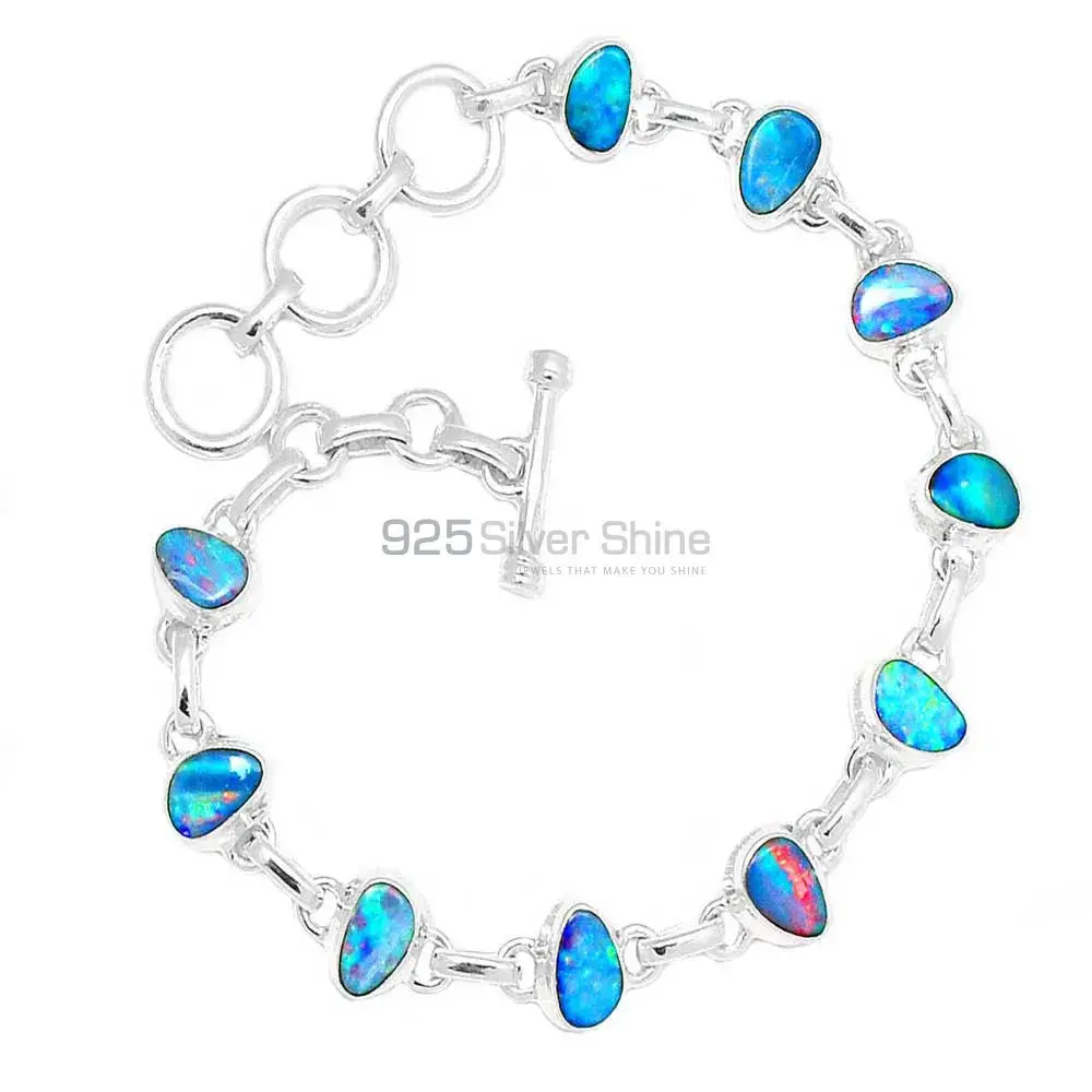 Opal Gemstone Bracelets In 925 Fine Silver Jewelry 925SB308_2