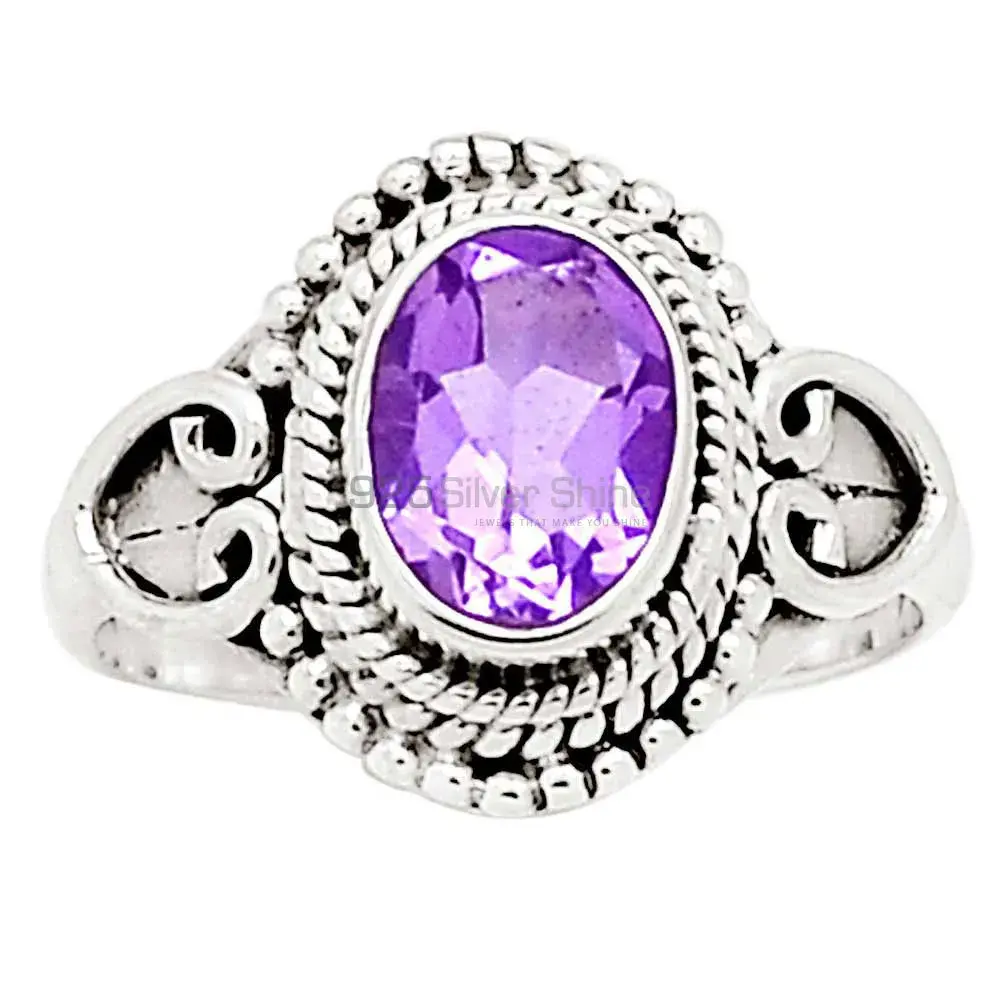 Sterling Silver Amethyst Rings Designer 925SR2369