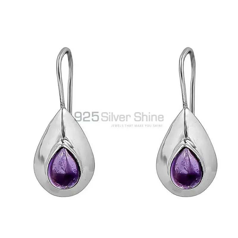 Natural Amethyst Crystal Dangle Earrings Purple Stone Drop Earrings  Handmade | eBay