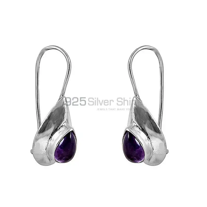 Original Items Natural Amethyst Gemstone Earring In 925 Sterling Silver Jewelry 925SE141_0