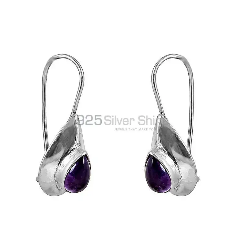 Original Items Natural Amethyst Gemstone Earring In 925 Sterling Silver Jewelry 925SE141_1