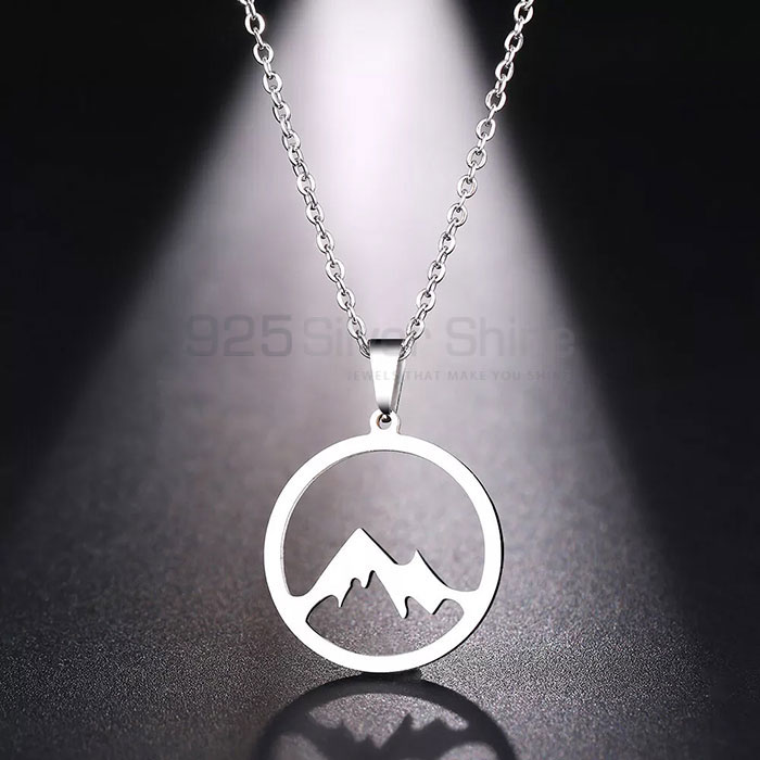 Outdoor Wanderlust Mountain Necklace In 925 Silver MUMN410_1